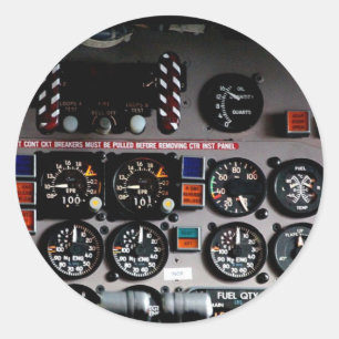 Cockpit Classic Round Sticker