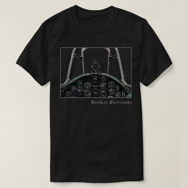 Cockpit Instruments Hurricane fighter aircraft WW2 T-Shirt (Design Front)
