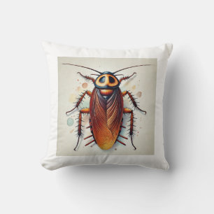 Cockroach 051024IREF234 - Watercolor Cushion