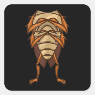 Cockroach Costume Halloween Easy Cosplay Square Sticker
