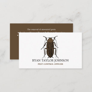 Cockroach Design, Pest Control Business Card