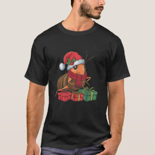 Cockroach Xmas Lighting Santa Hat Cockroach Christ T-Shirt