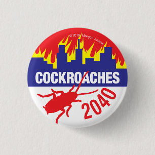 Cockroaches 2040 Button