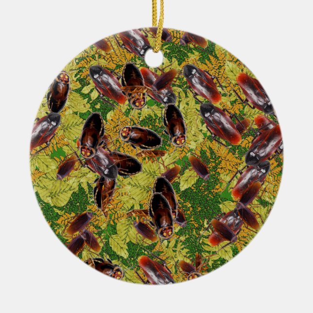 Cockroaches Ceramic Tree Decoration (Front)