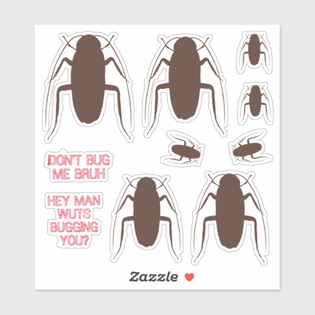 Cockroaches insects bugs personalised (Sheet)