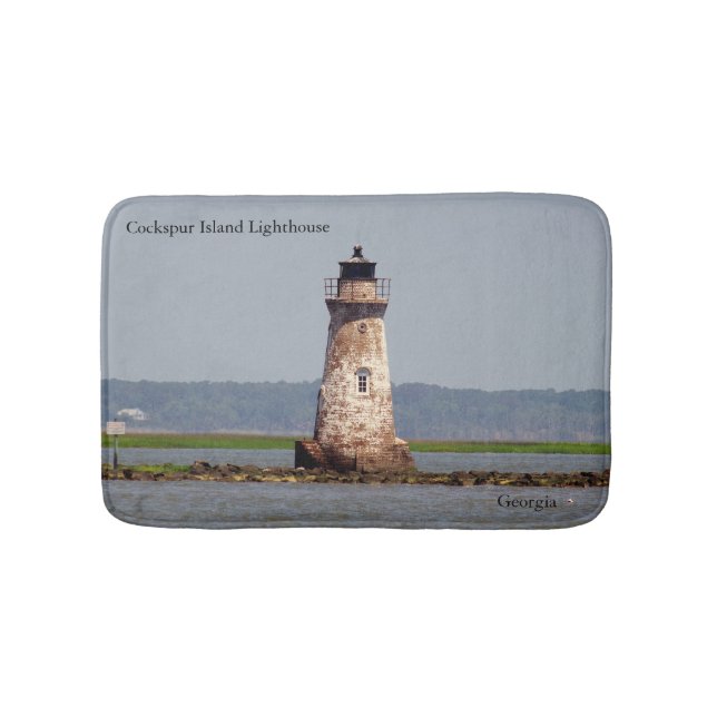 Cockspur Island Lighthouse bathmat (Front)