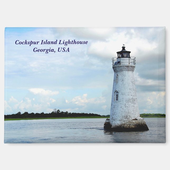 Cockspur Island lighthouse Magnet (Front)