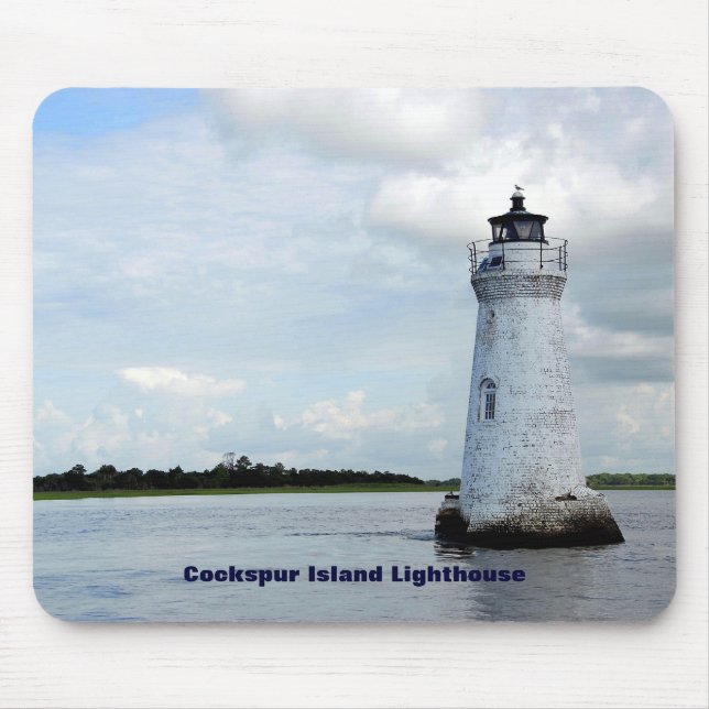 Cockspur Island Lighthouse Mouse Mat (Front)