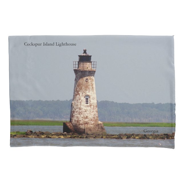Cockspur Island Lighthouse pillowcase (Front)