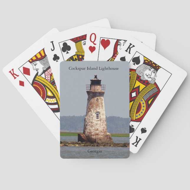 Cockspur Island Lighthouse playing cards (Back)