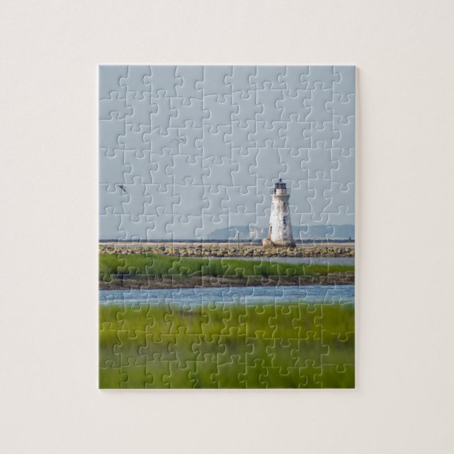 cockspur island  lighthouse savannah georgia jigsaw puzzle (Vertical)
