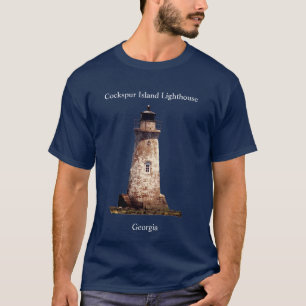 Cockspur Island Lighthouse shirt white lettering