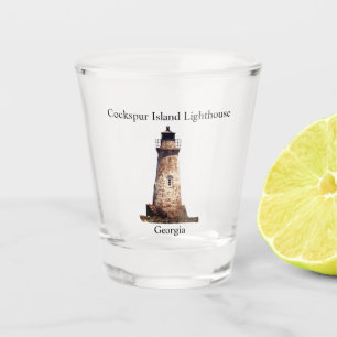Cockspur Island lighthouse shot glass