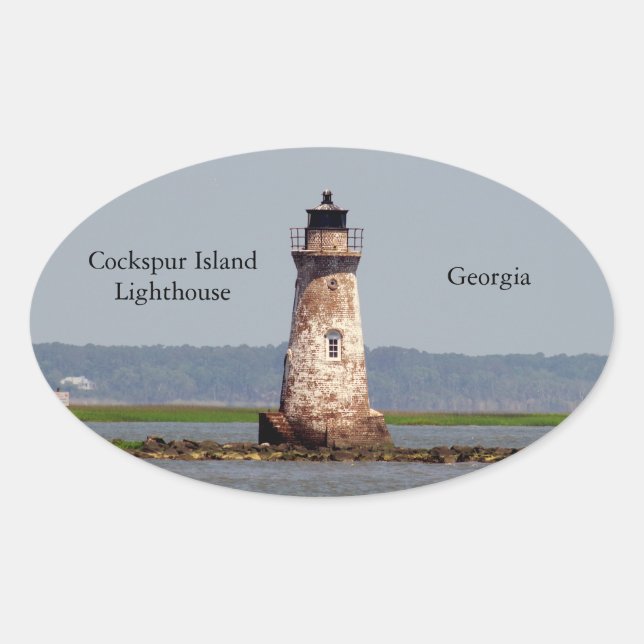 Cockspur Island Lighthouse sticker (Front)