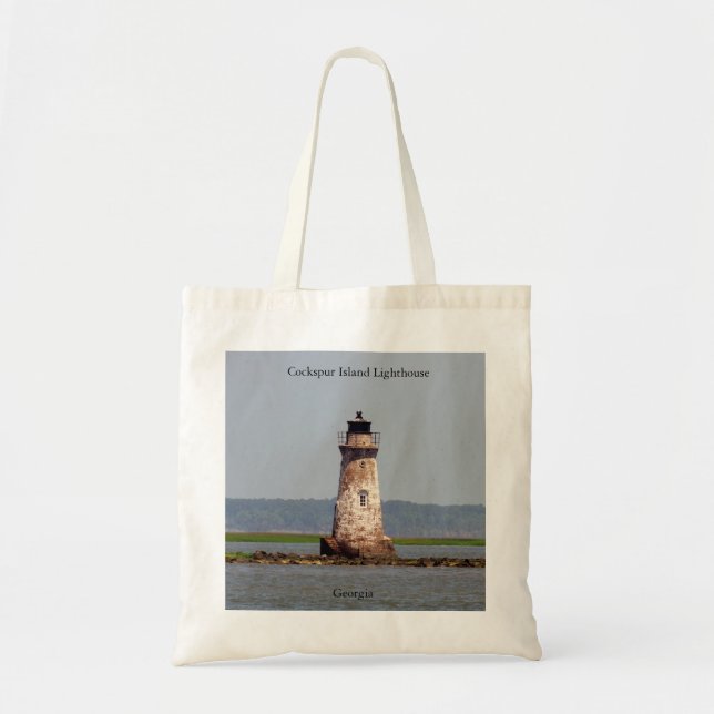 Cockspur Island Lighthouse Tote Bag (Front)