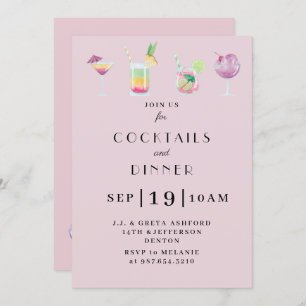 Cocktail and drinks party invitation