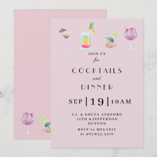 Cocktail and drinks party invitation