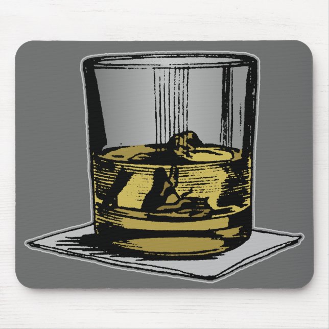 Cocktail and Napkin Design Mouse Mat (Front)