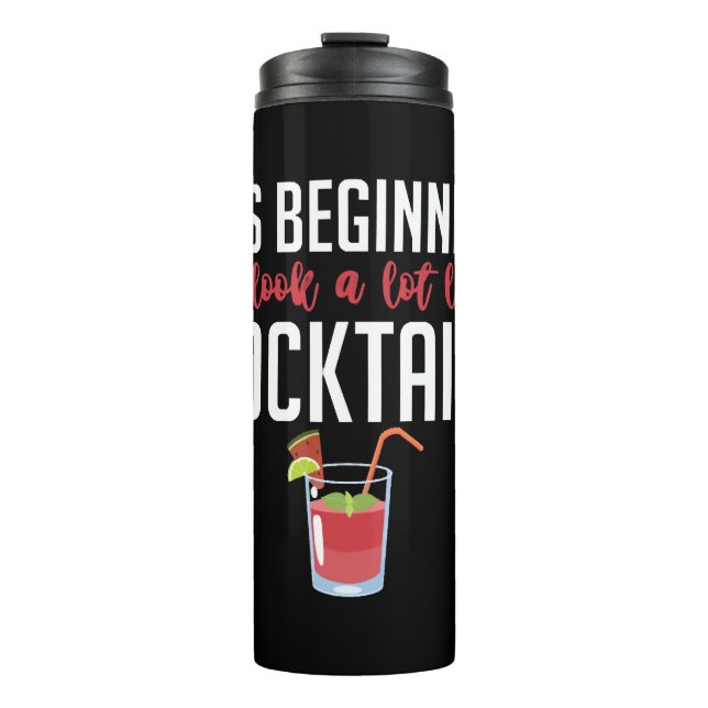 Cocktail bartender birthday gift christmas thermal tumbler (Front)