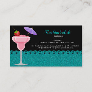 Cocktail bartender business card