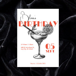 Cocktail Birthday Party  Invitation