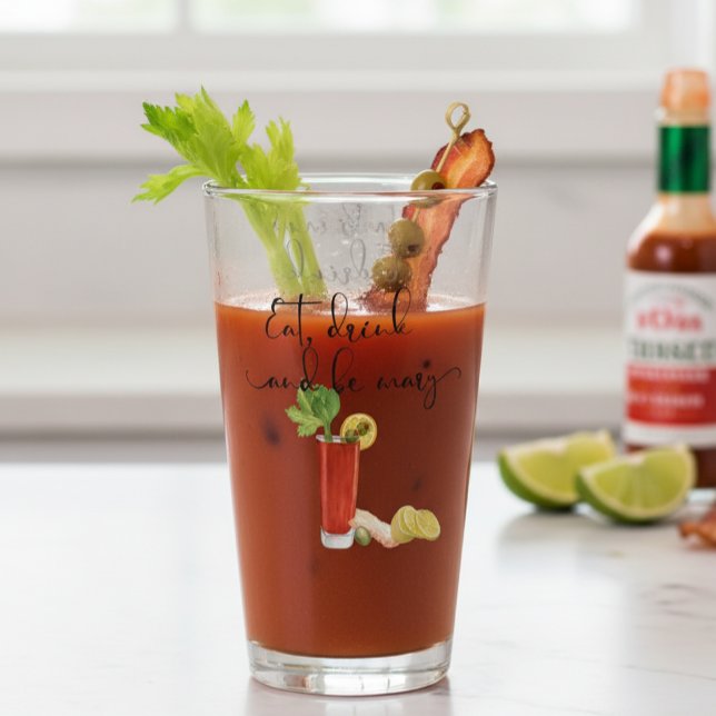 Cocktail Bloody Mary Eat Drink and Be mary Glass (Creator Uploaded)