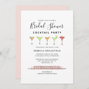 Cocktail Bridal Shower Party Invitation