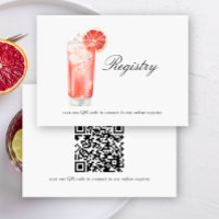 Cocktail Bridal shower QR code for registry 