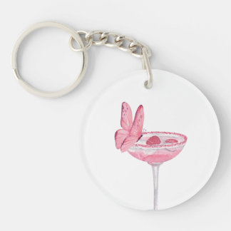 Cocktail butterfly keychain
