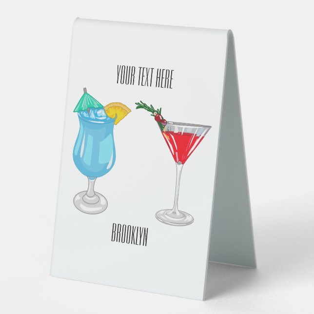 Cocktail cartoon illustration (Front)