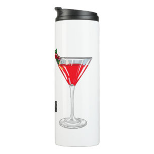 Cocktail cartoon illustration  thermal tumbler