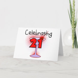 Cocktail Celebrating 21 Tshirts and Gifts Card