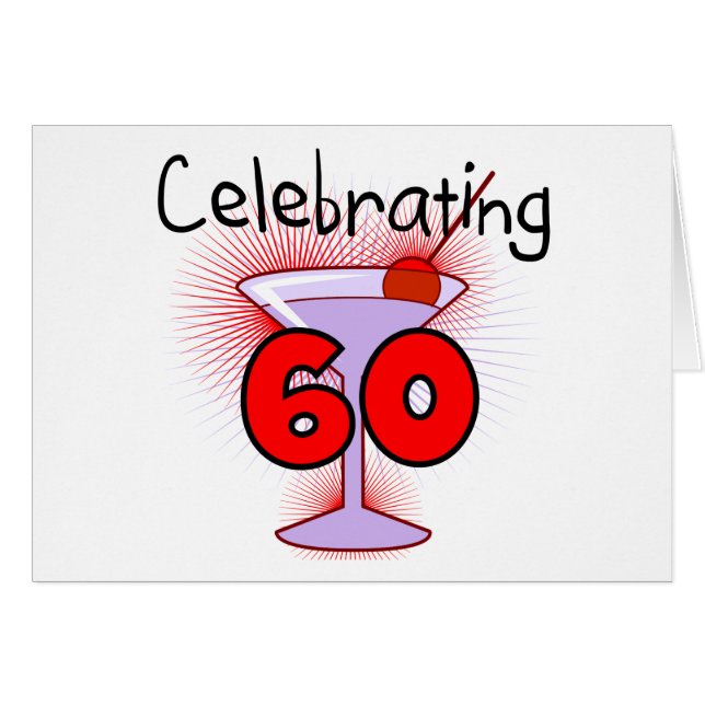 Cocktail Celebrating 60 Tshirts and Gifts (Front Horizontal)