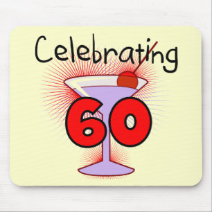 Cocktail Celebrating 60 Tshirts and Gifts Mouse Mat