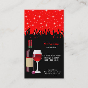 Cocktail * choose background colour business card