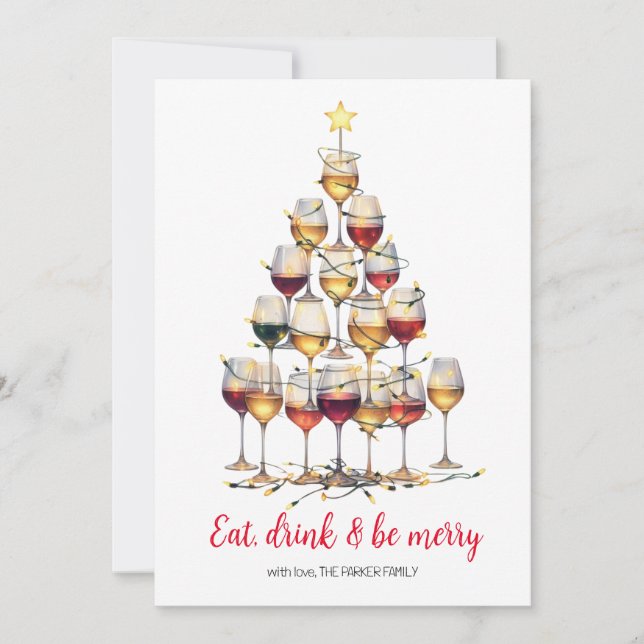 Cocktail Christmas Holiday card (Front)