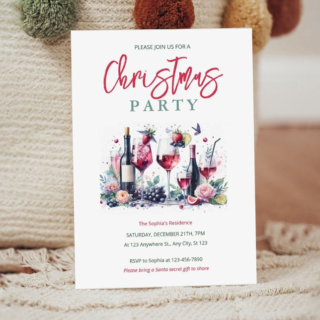 Cocktail Christmas Party Invitation (Creator Uploaded)