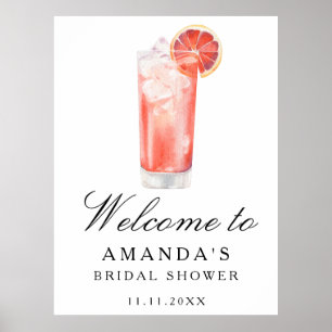 Cocktail Citrus - bridal shower welcome sign