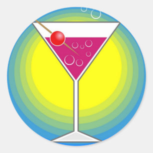 Cocktail Classic Round Sticker