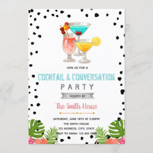 Cocktail conversation party invitation