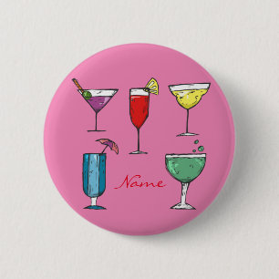 Cocktail Drink Assortment Thunder_Cove 6 Cm Round Badge
