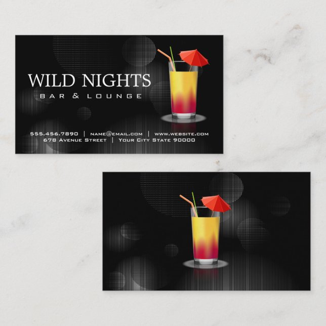 Cocktail Drink | Bartender Business Card (Front/Back)