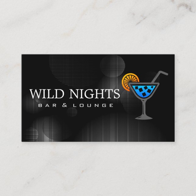 Cocktail Drink | Club | Bar Business Card (Front)
