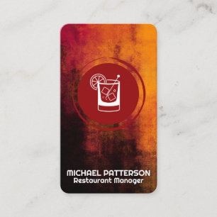 Cocktail Drink   Contemporary  Business Card