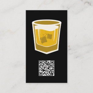 Cocktail Drink Logo / QR Barcode Business Card