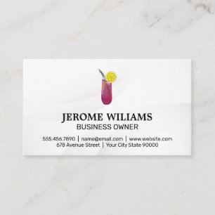 Cocktail Drink Mixer Logo Business Card