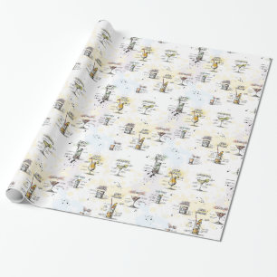 Cocktail Drink Recipe Design Wrapping Paper