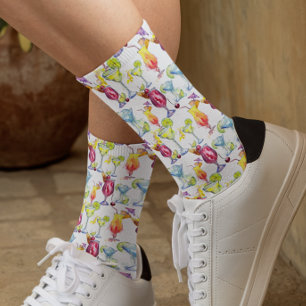 Cocktail Drinking Drinks Pattern Margarita  Socks