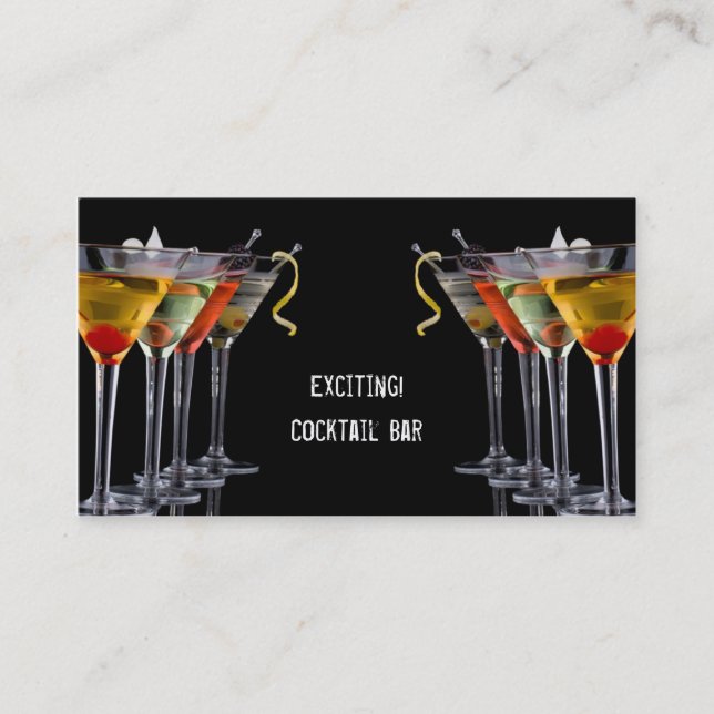 Cocktail Drinks Business Card (Front)