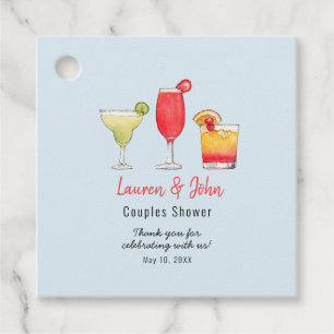Cocktail drinks Couples shower Thank you Favour Tags